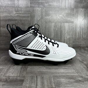 Nike Alpha Menace Strong Men's size 15 White Black Football Cleats DA5453-101